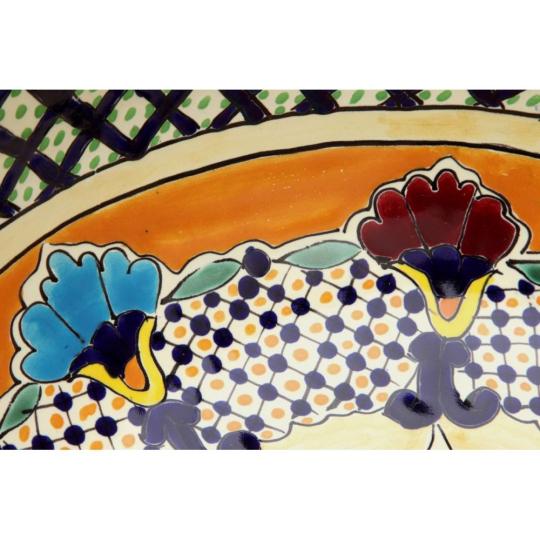 narancssarga keramia mosdotal kezzel festett mintas vitagos mexikoi szines furdoszoba pultra ultetheto rusztikus mediterran vintage szines bohem nepies furdopult mosdotal mosdopult felujitas porcelan lameridiana mosdotalak minosegi.jpg